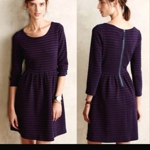 Anthropologie Maeve Benna Striped Pointe Knit Dress